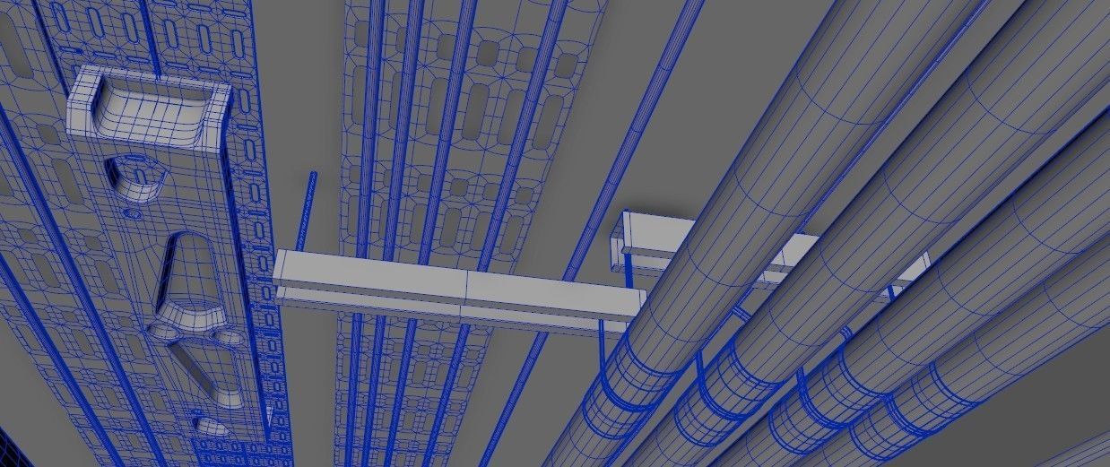 Industrial Hallway 3D model_23