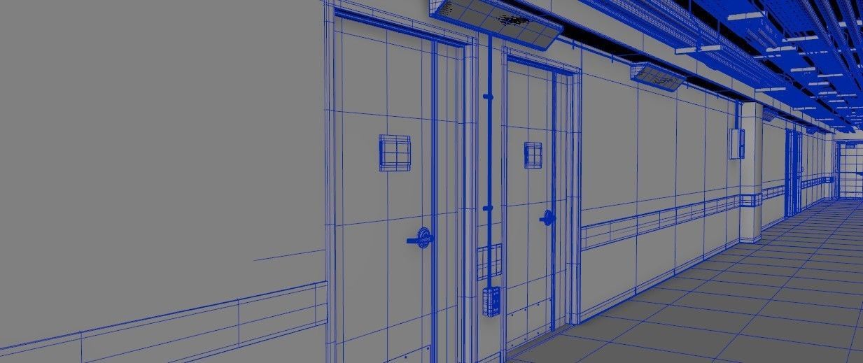 Industrial Hallway 3D model_12