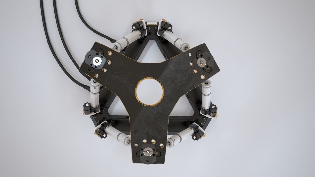 Hexapod Platform 3D model_2