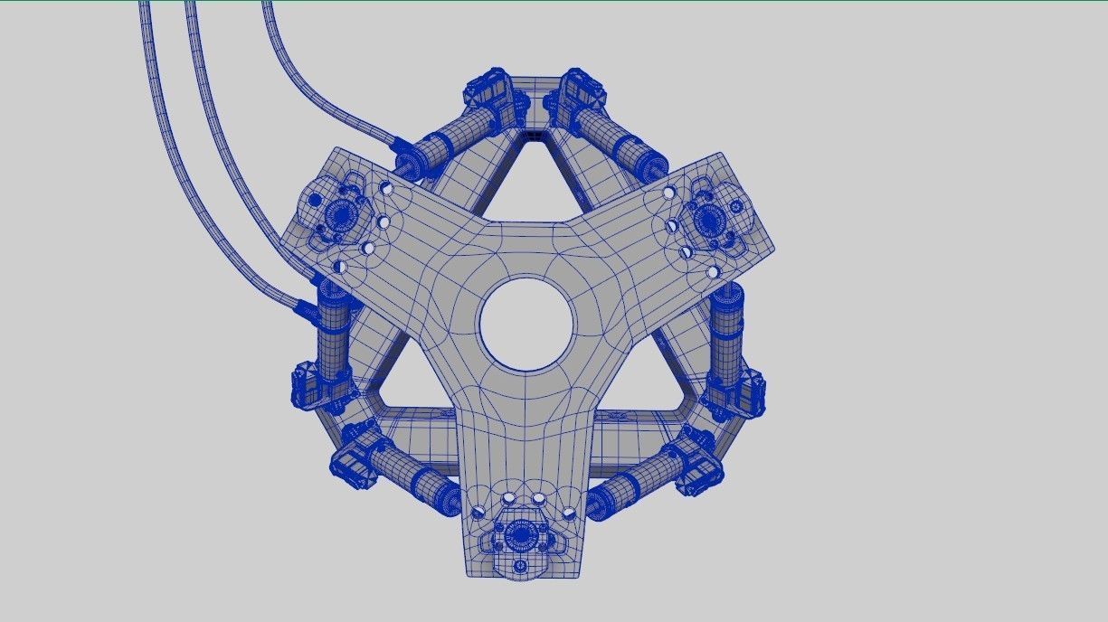 Hexapod Platform 3D model_8