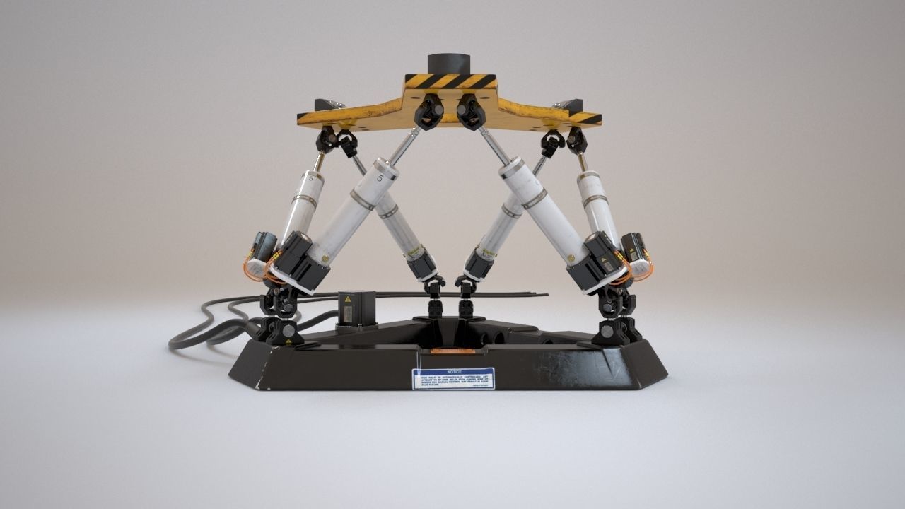 Hexapod Platform 3D model_3