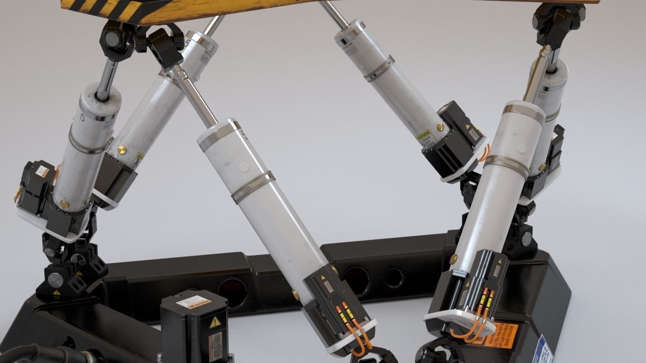 Hexapod Platform 3D model_6