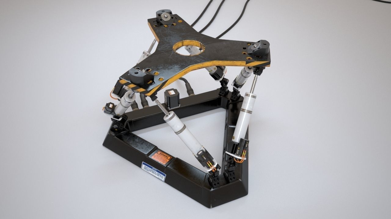 Hexapod Platform 3D model_5