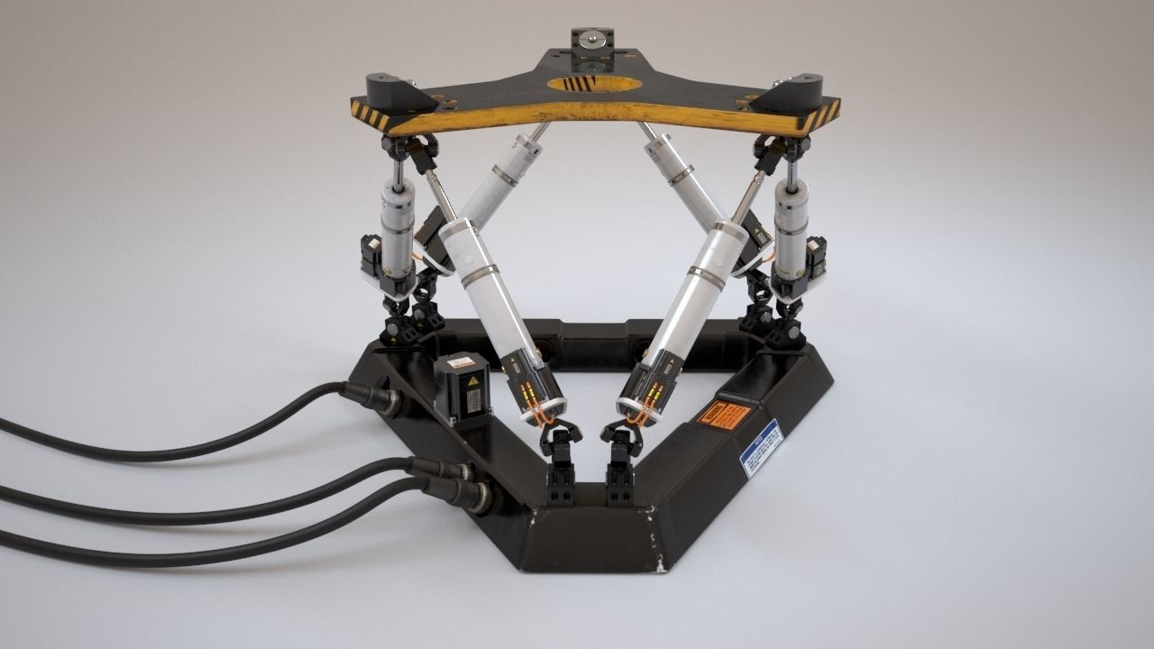 Hexapod Platform 3D model_1