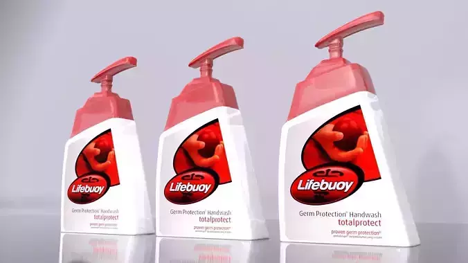 LifeBoy Hand Wash Low-poly 3D Model 