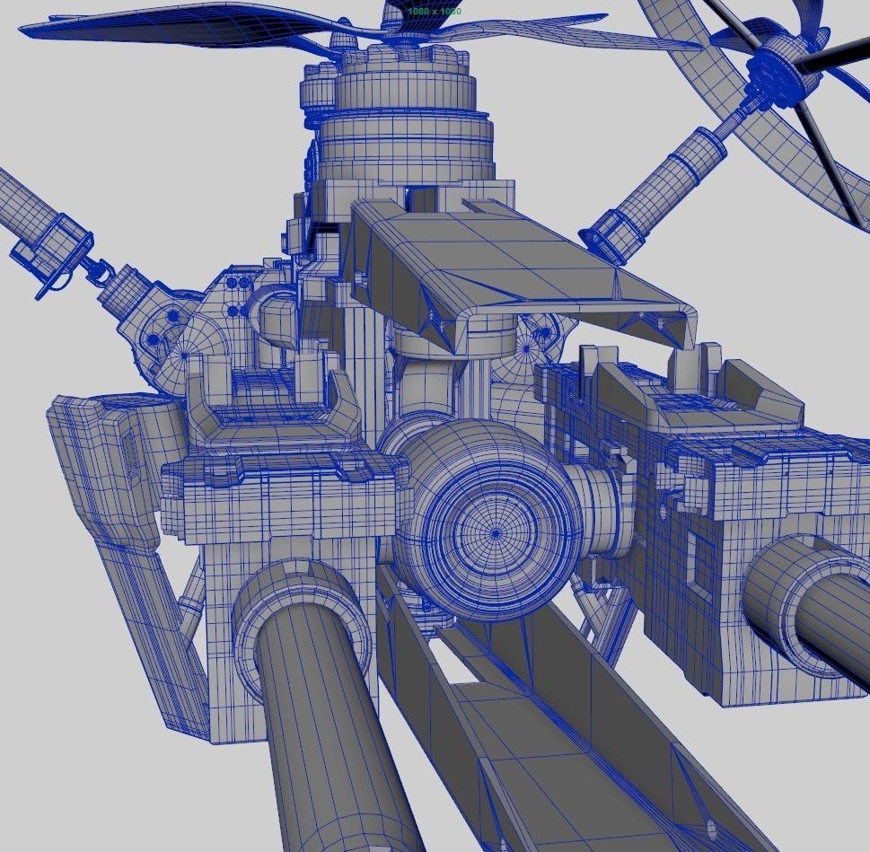 Sci-Fi Military Drone Vehicle 3D model_25