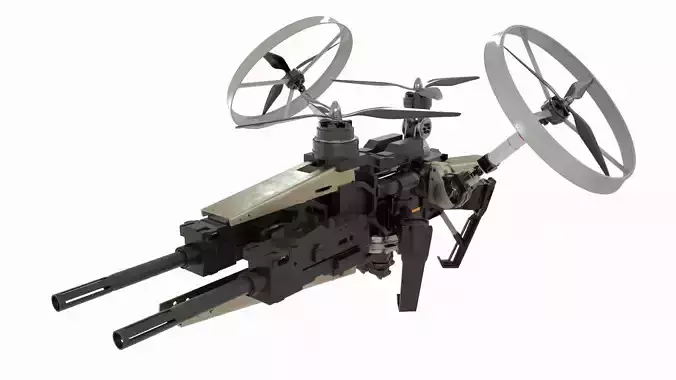 Sci-Fi Military Drone Vehicle 3D model