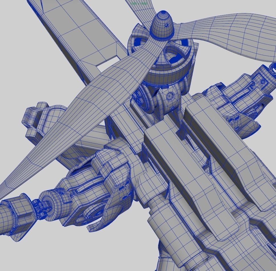 Sci-Fi Military Drone Vehicle 3D model_26