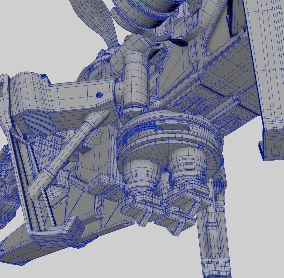 Sci-Fi Military Drone Vehicle 3D model_22