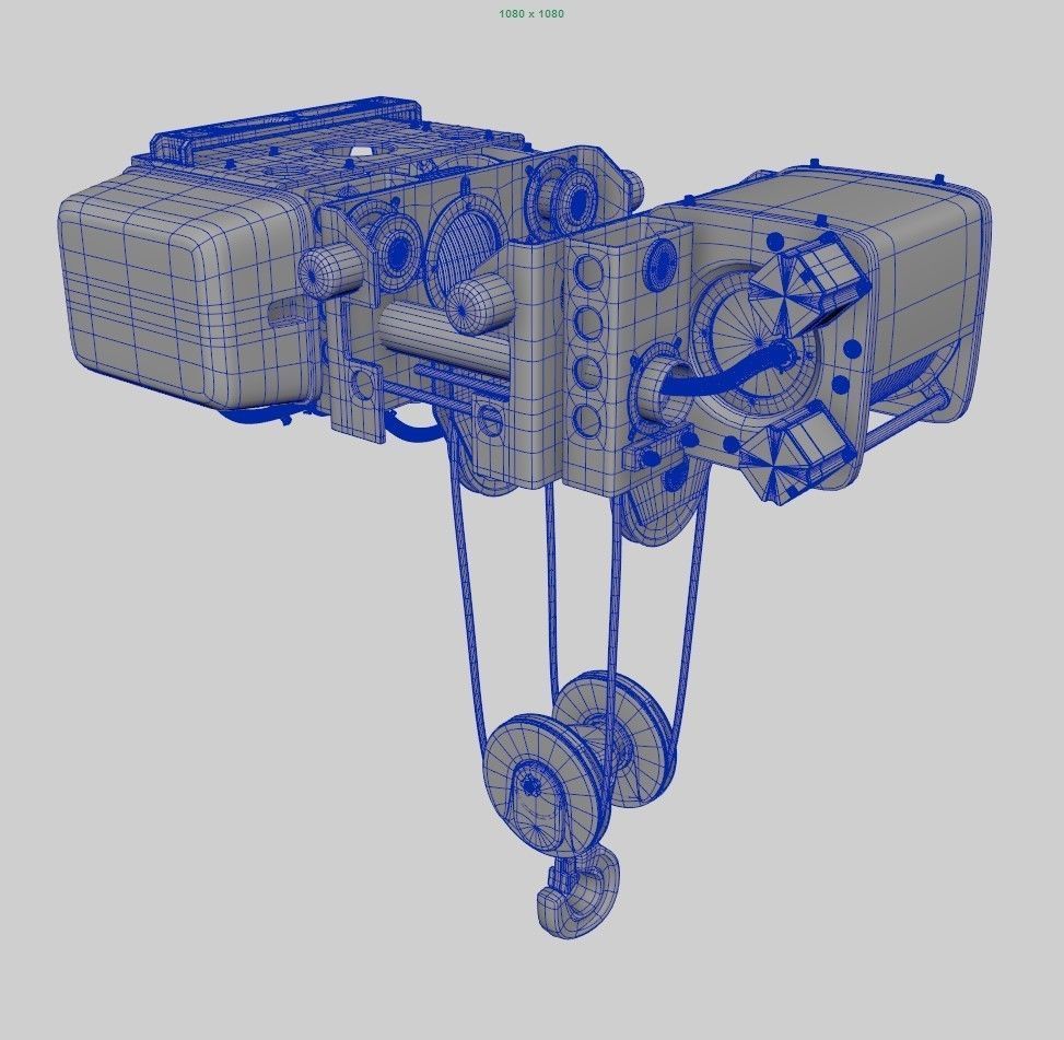 Overhead Crane Trolley 3D model_7