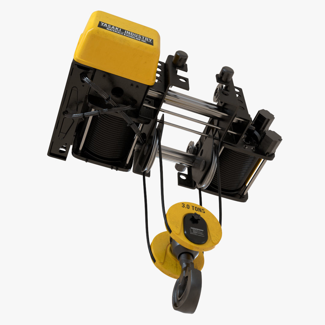 Overhead Crane Trolley 3D model_2
