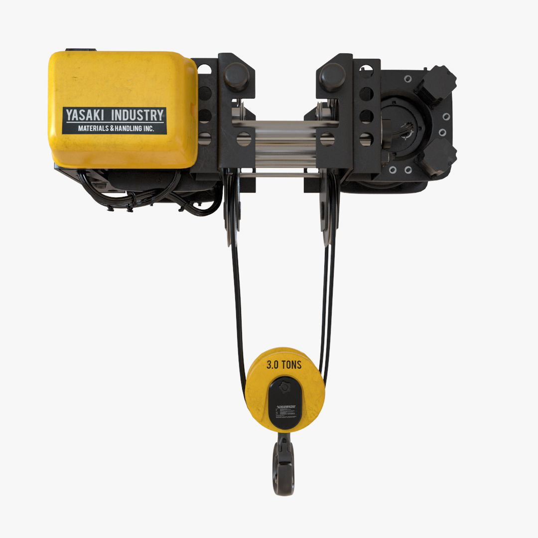 Overhead Crane Trolley 3D model_1