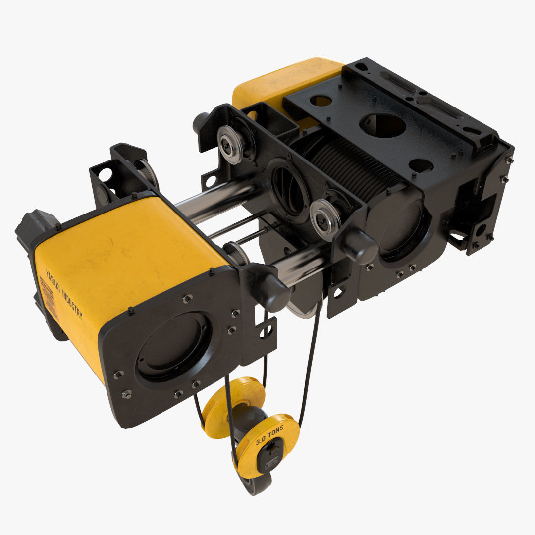 Overhead Crane Trolley 3D model_3