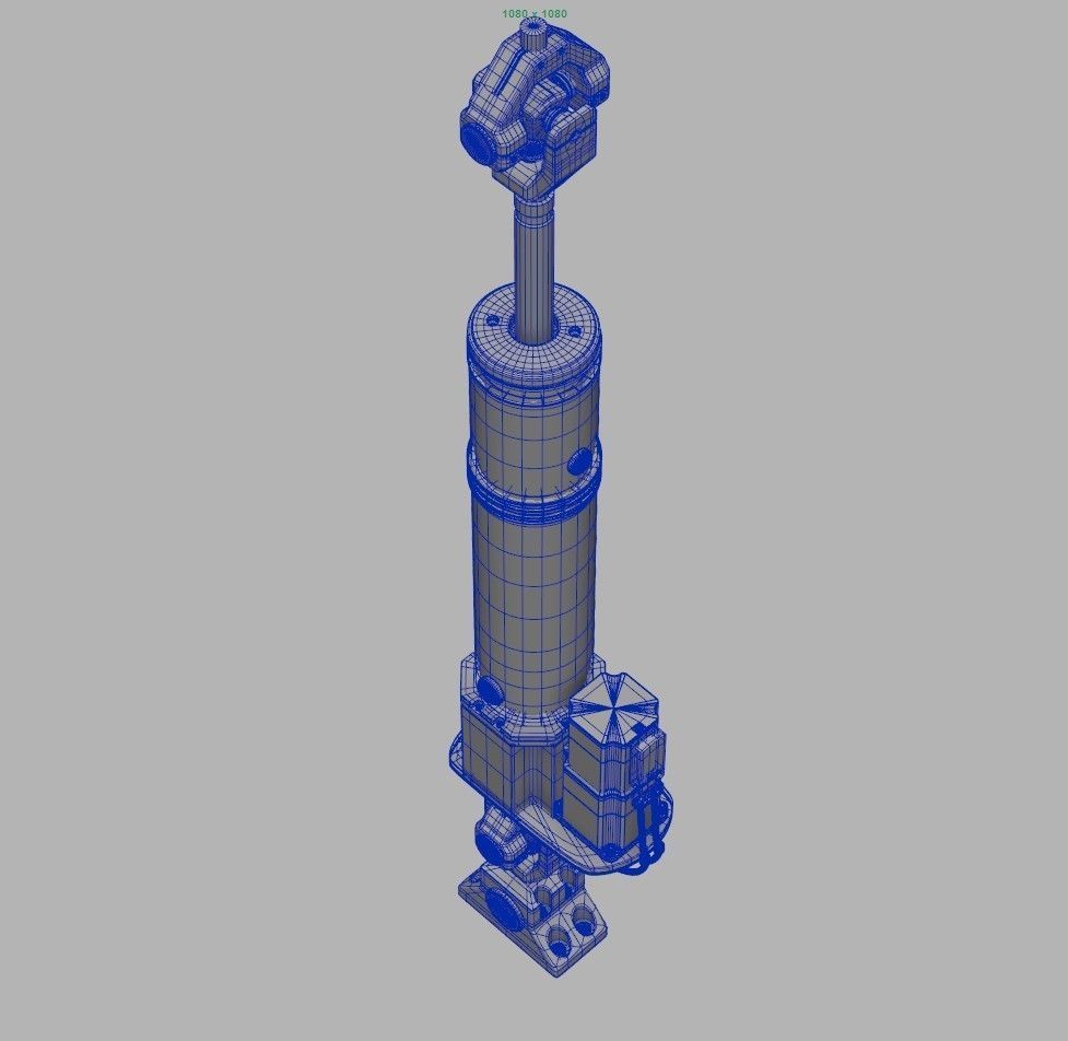 Hydraulic Cylinder Piston  3D model_12