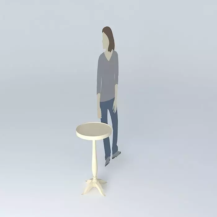 Round side table free 3D model | CGTrader