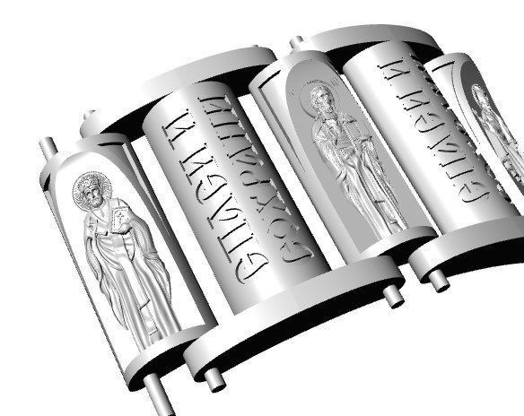  the Saints bracelet 3D print model_5