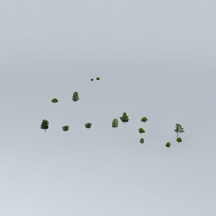 Green group of squares Free 3D model_2