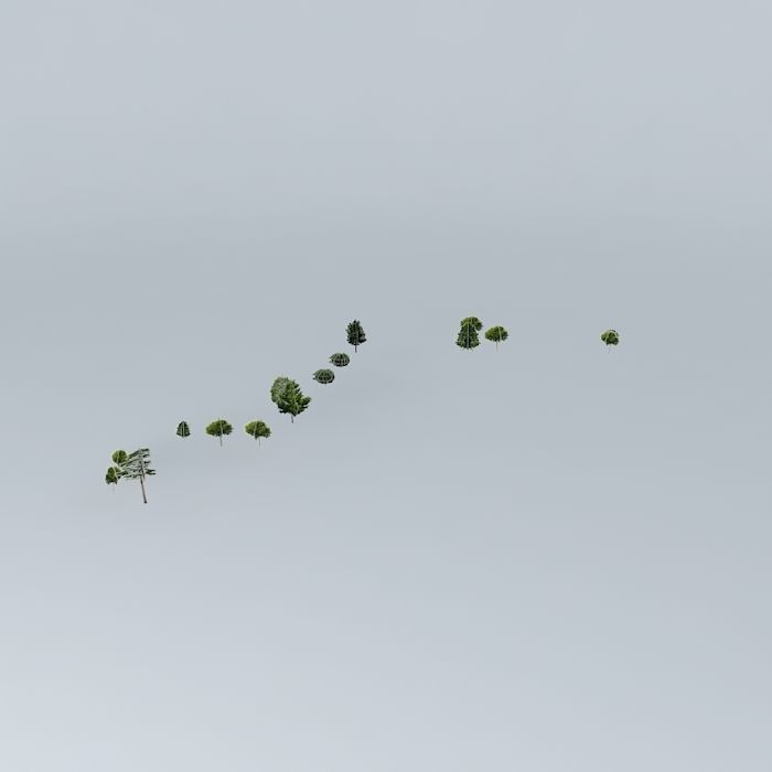 Green group of squares Free 3D model_1