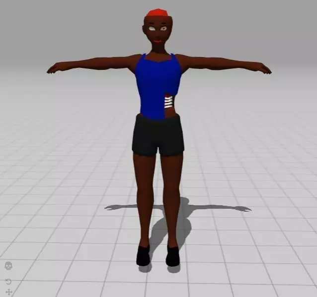 A zombie in Low poly Free low-poly 3D model