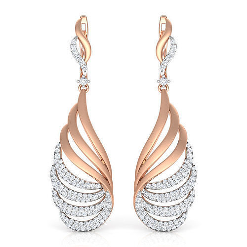 Paisley Arch Drop Earring 3D print model
