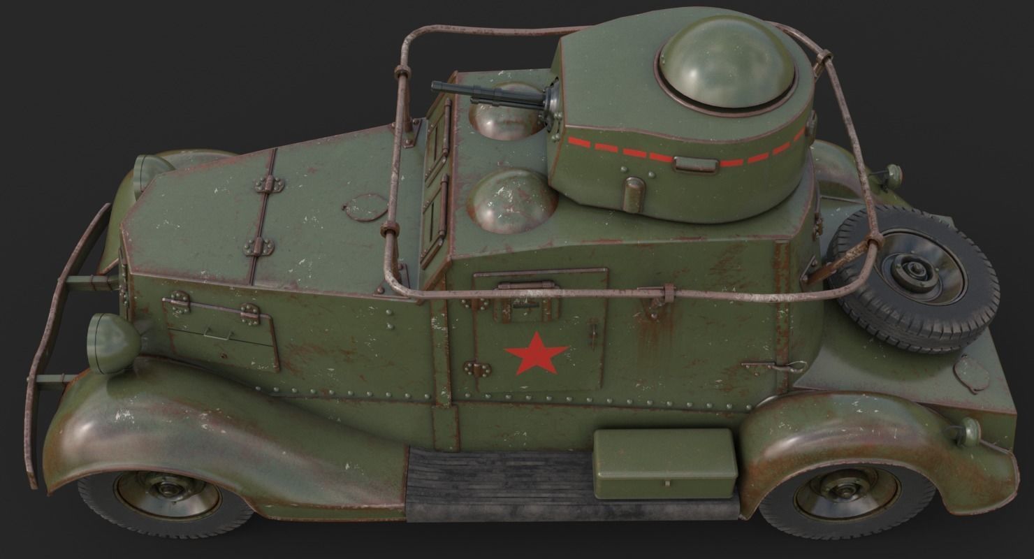 FAI M Armoured Car Vray 3D model_10