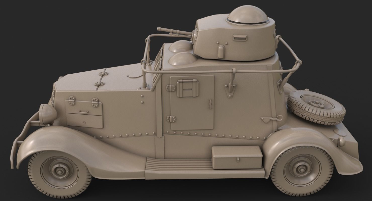 FAI M Armoured Car Vray 3D model_16