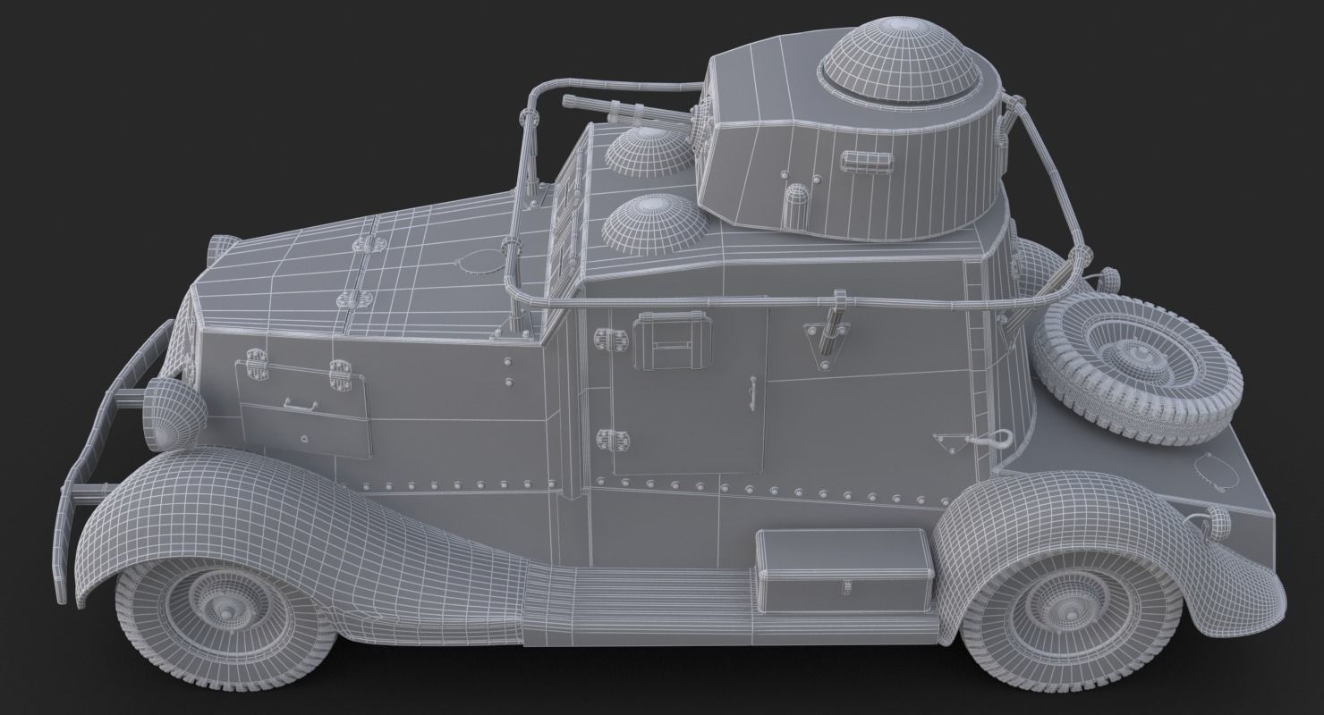 FAI M Armoured Car Vray 3D model_20