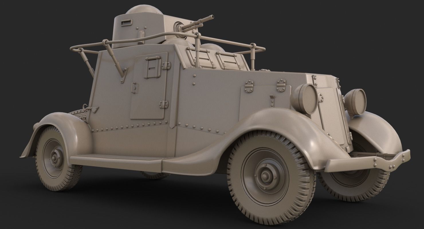 FAI M Armoured Car Vray 3D model_13