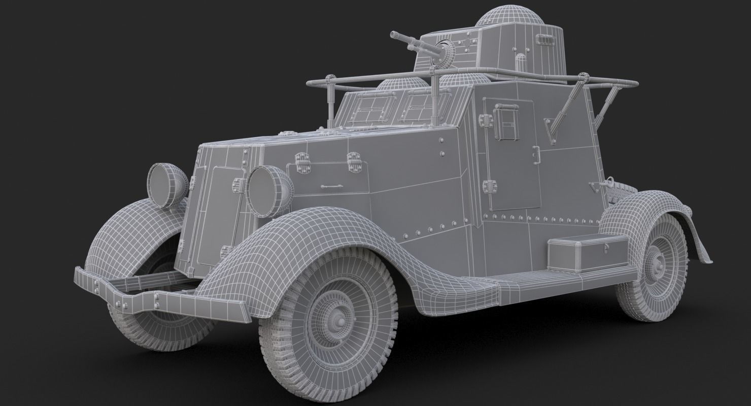 FAI M Armoured Car Vray 3D model_23