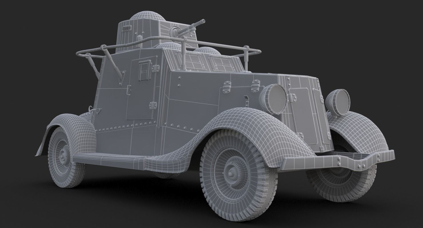 FAI M Armoured Car Vray 3D model_22
