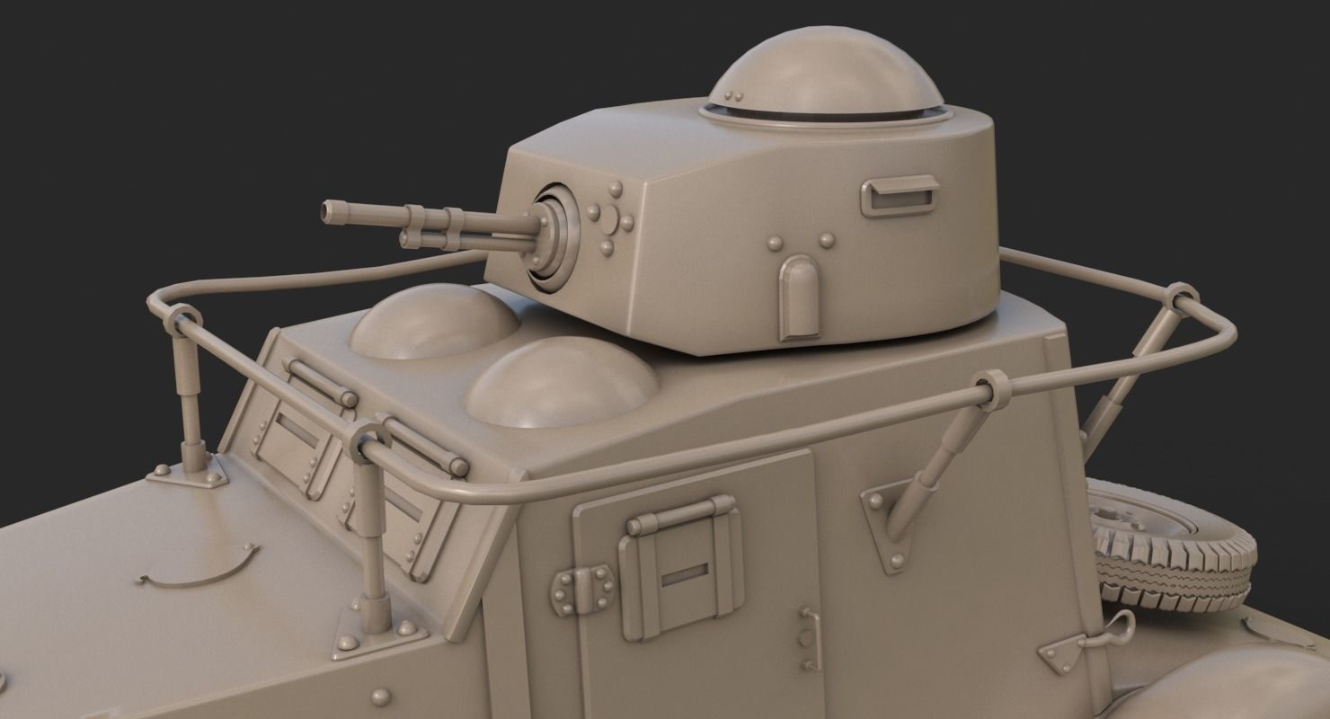 FAI M Armoured Car Vray 3D model_18