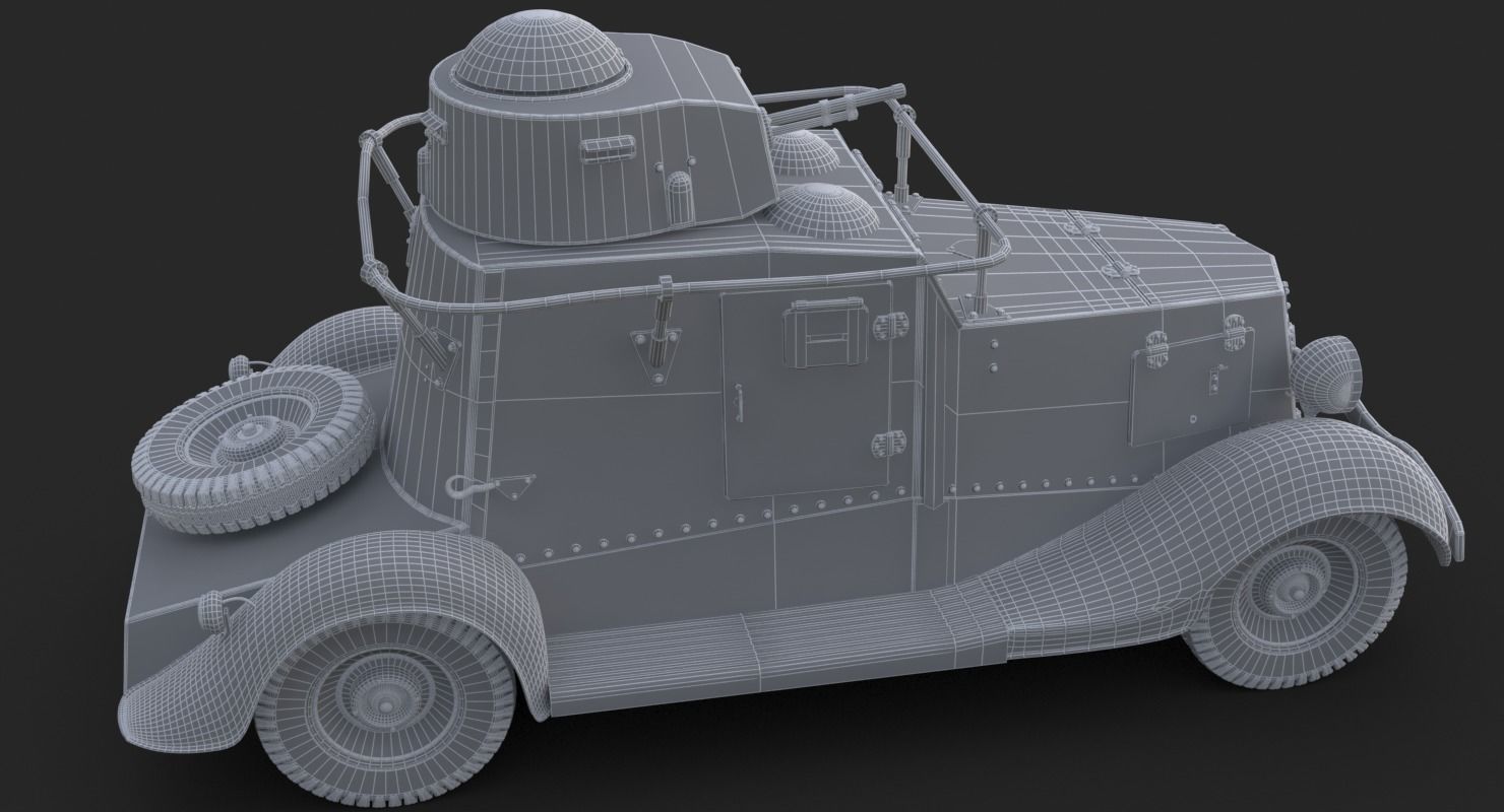FAI M Armoured Car Vray 3D model_19