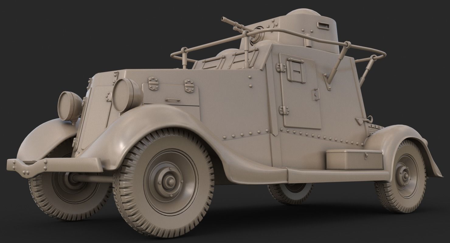 FAI M Armoured Car Vray 3D model_15