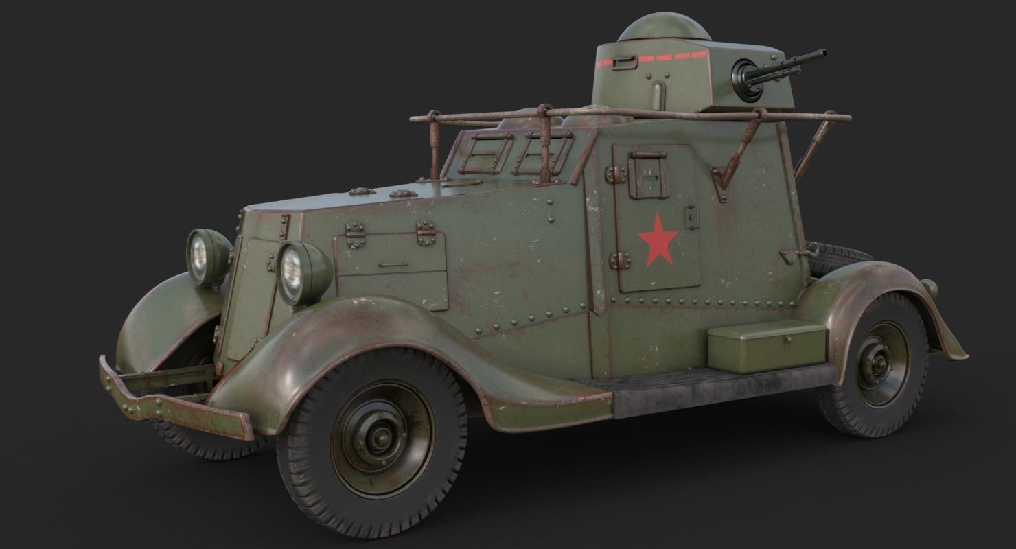 FAI M Armoured Car Vray 3D model_11