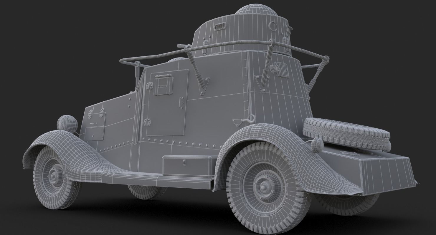 FAI M Armoured Car Vray 3D model_21