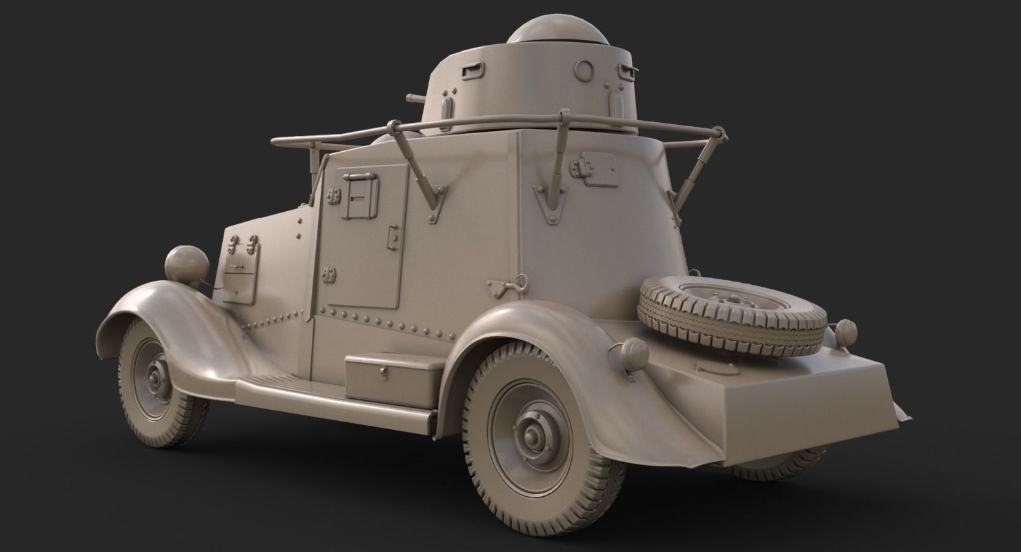 FAI M Armoured Car Vray 3D model_17