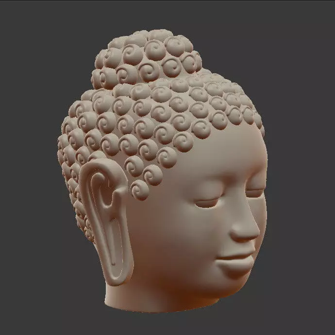 Buddha Head model 3D print model_0
