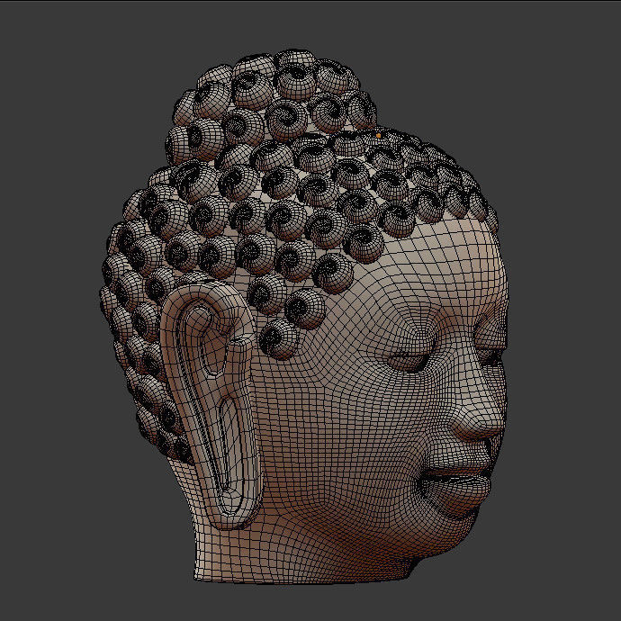 Buddha Head model 3D print model_7