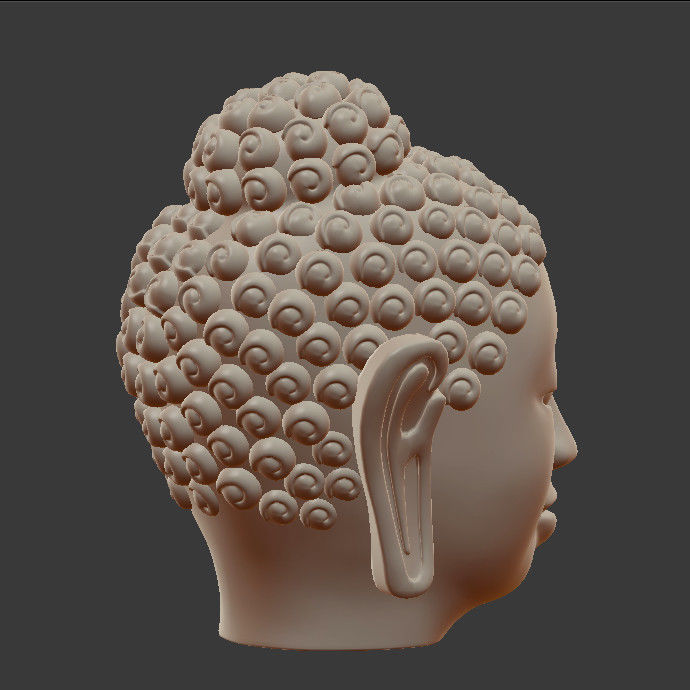 Buddha Head model 3D print model_4