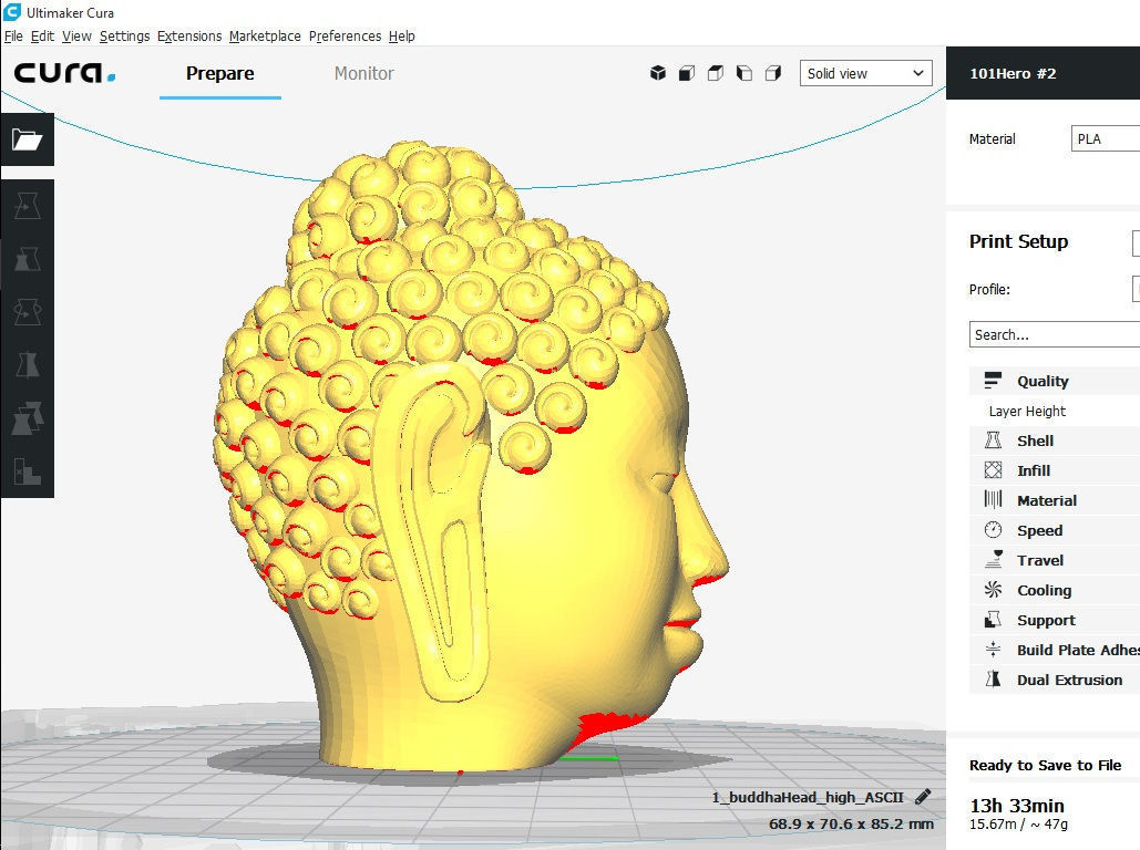 Buddha Head model 3D print model_13