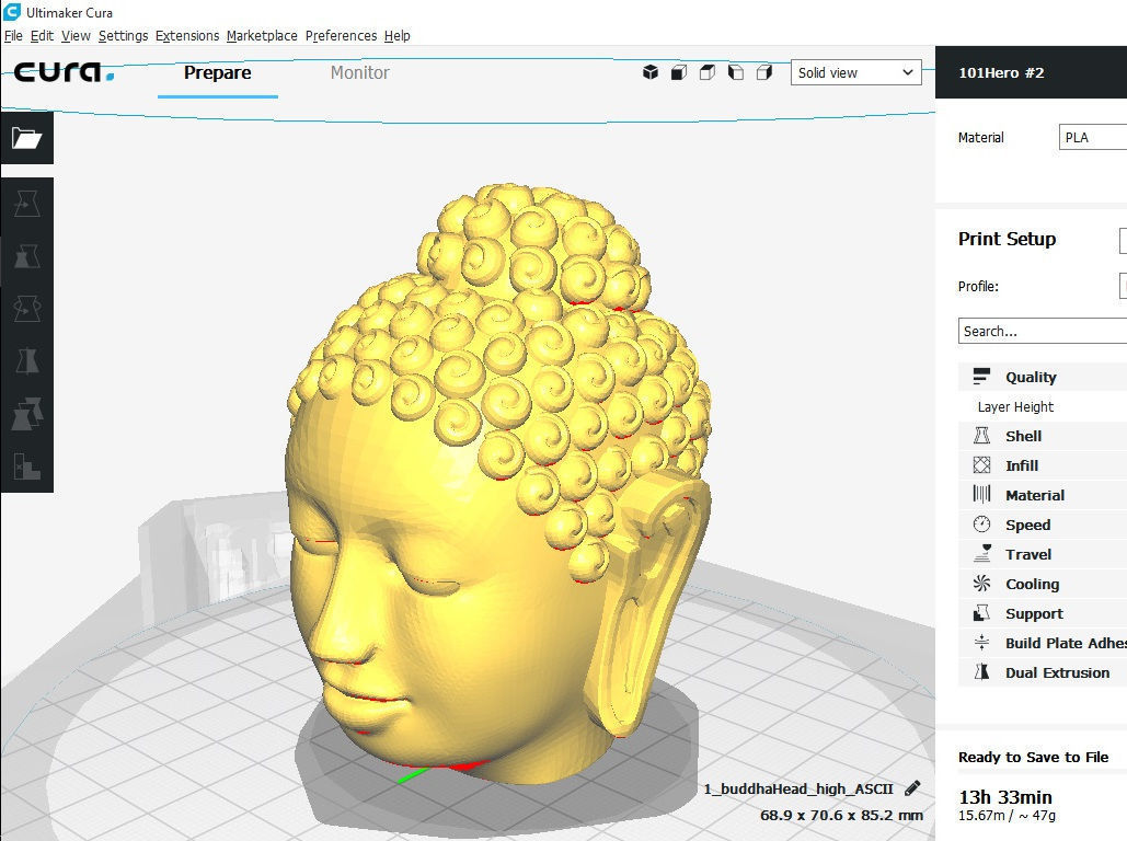 Buddha Head model 3D print model_11