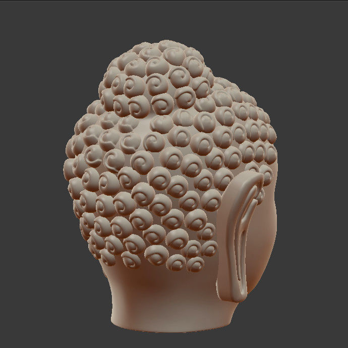 Buddha Head model 3D print model_3