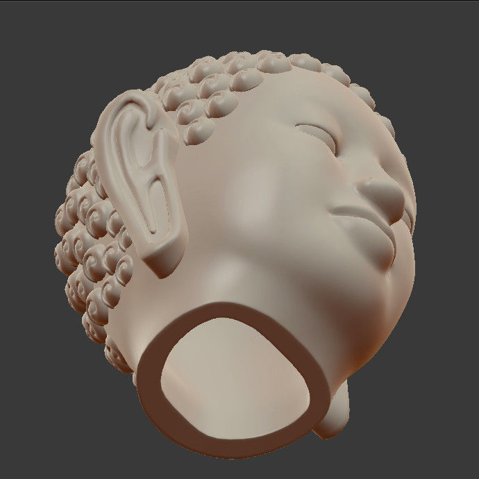 Buddha Head model 3D print model_6