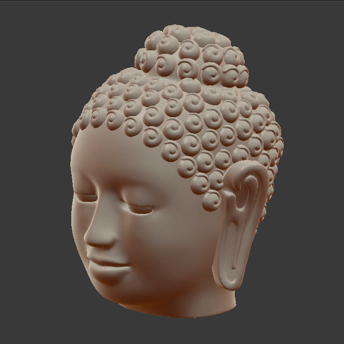 Buddha Head model 3D print model_1