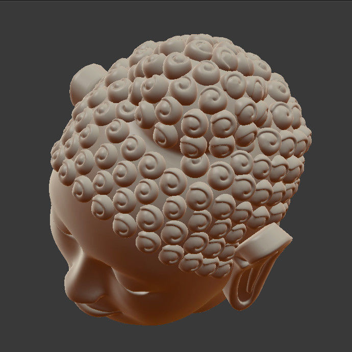 Buddha Head model 3D print model_5