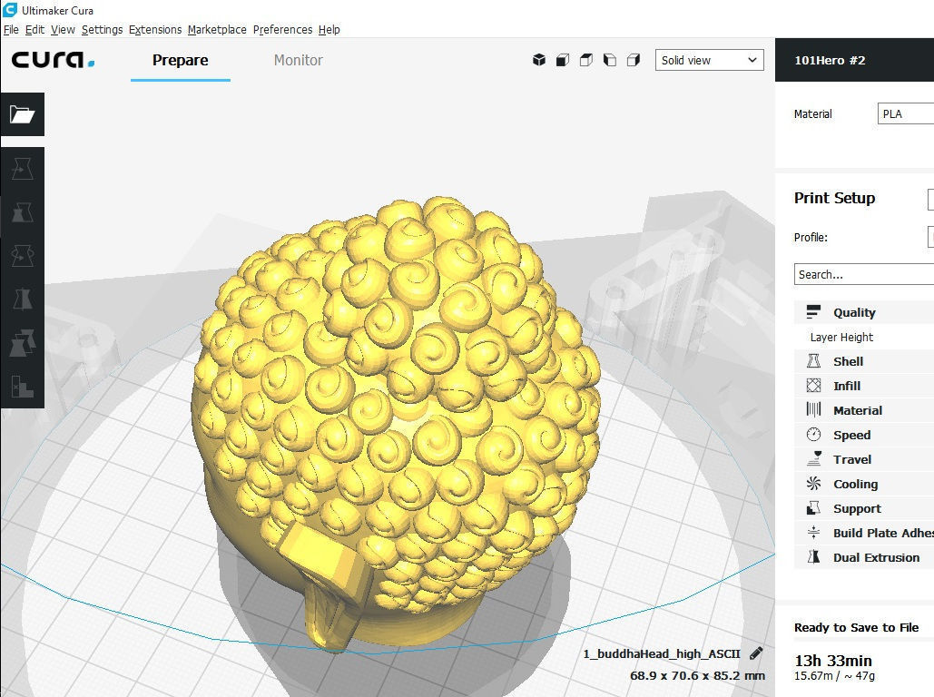 Buddha Head model 3D print model_14