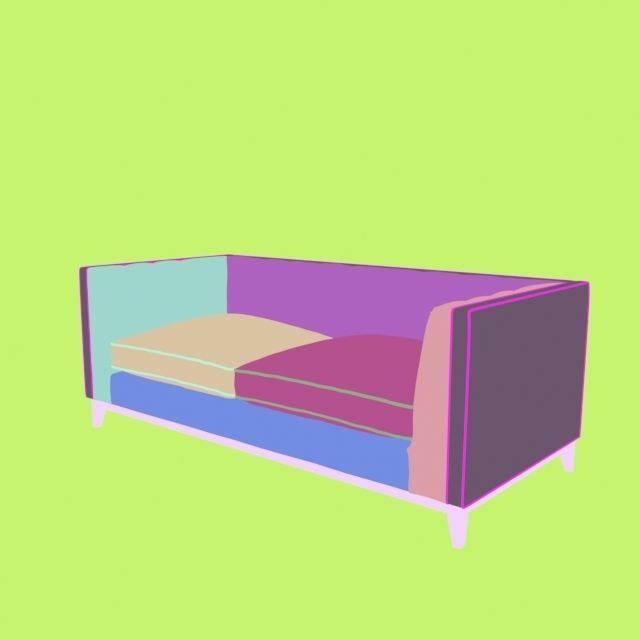 CONNAUGHT PULLED SOFA Blue 3D model_4