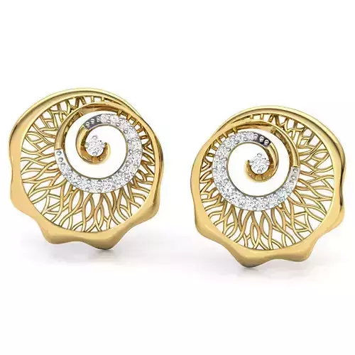 Oak Roots Stud Earring