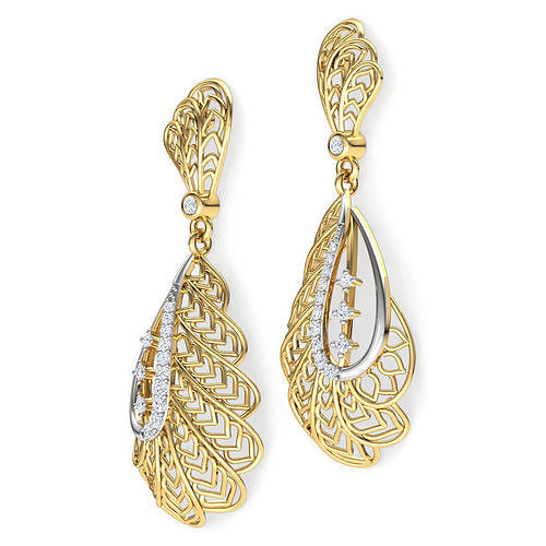 Alocasia Leaf Drop Earring 3D print model