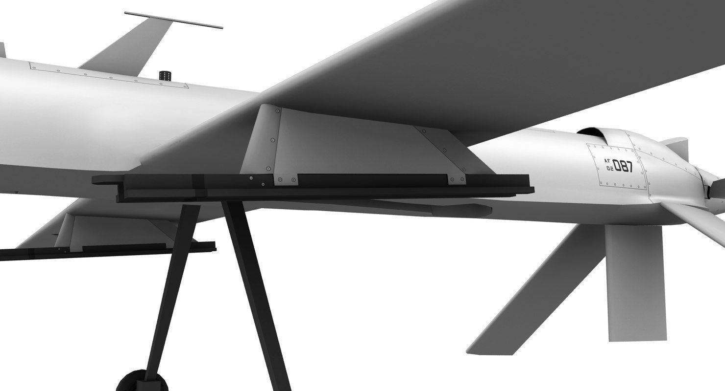MQ1 Predator Low-poly 3D model_9